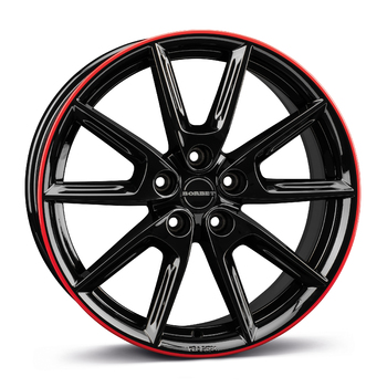 "LX 80840 black glossy rim red